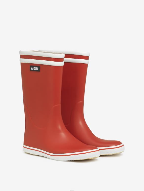femmes rouge/blanc Aigle botte de plage emblématique bottes 2F486516