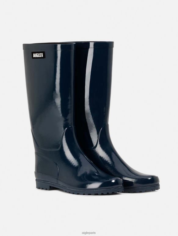 femmes Marin Aigle botte de pluie vernie bottes 2F486534