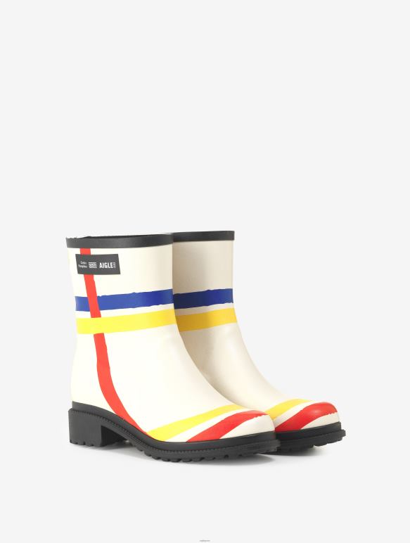 femmes Mondrian Aigle x Centre Pompidou botte de pluie fabriquée en france bottes 2F486645