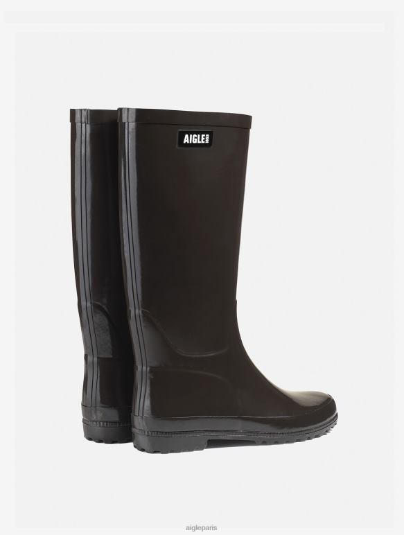 femmes cacao Aigle botte de pluie vernie bottes 2F486518