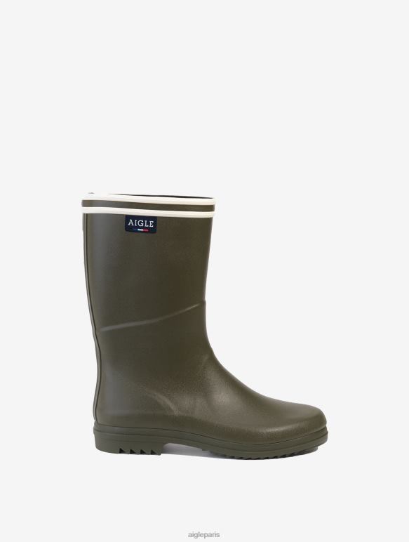 femmes kaki Aigle bottes de pluie à sol cranté fabriquées en france bottes 2F486661