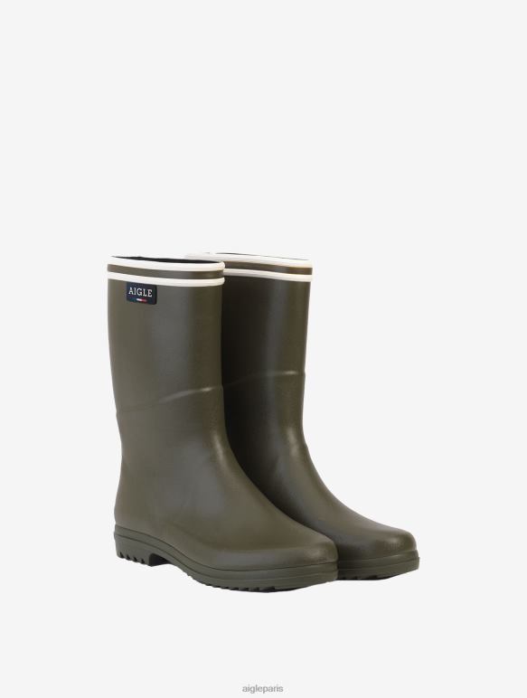 femmes kaki Aigle bottes de pluie à sol cranté fabriquées en france bottes 2F486661