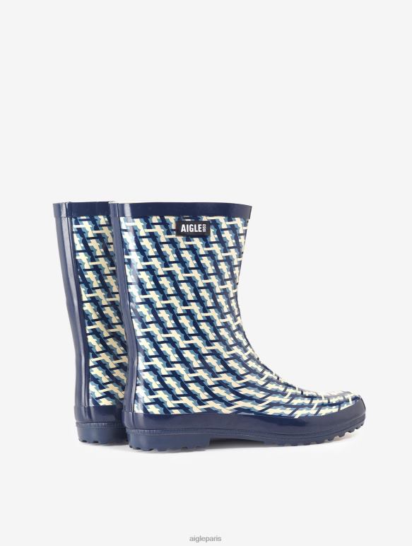 femmes monogramme Aigle botte de pluie imprimée à la cheville bottes 2F486629