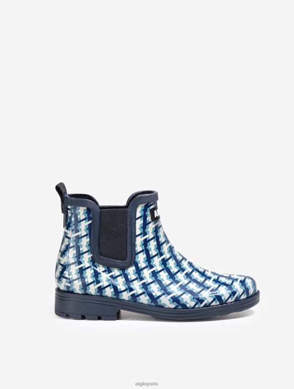femmes monogramme Aigle version imprimée de la botte de pluie d'inspiration équestre bottes 2F486632