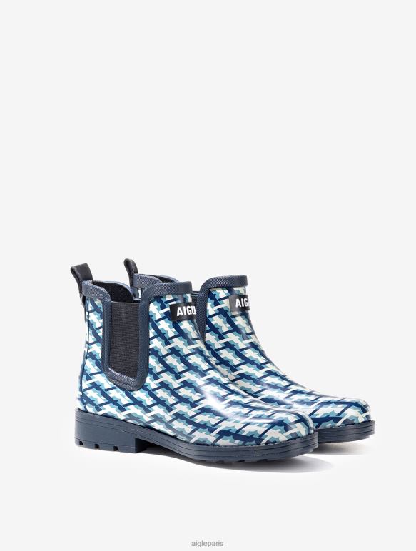 femmes monogramme Aigle version imprimée de la botte de pluie d'inspiration équestre bottes 2F486632
