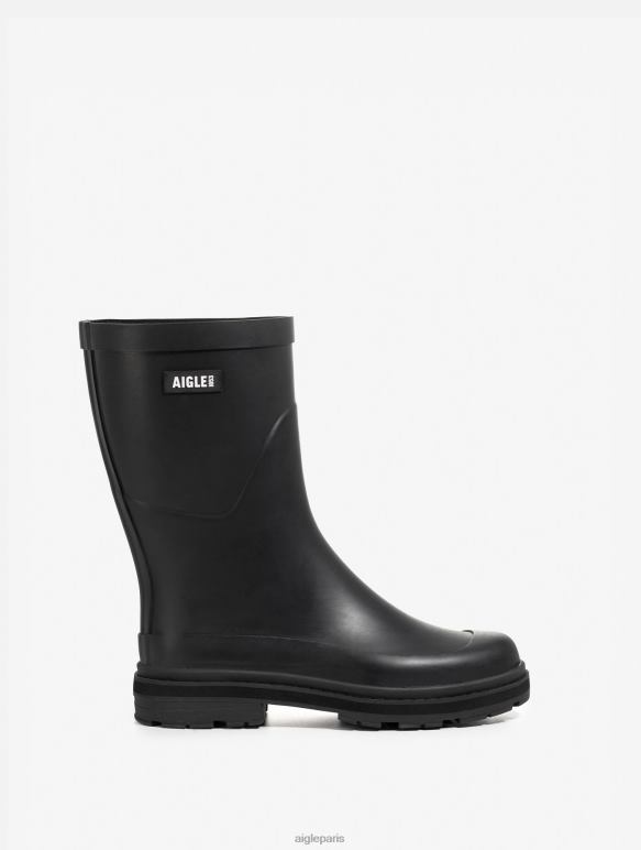 femmes noir Aigle botte de pluie hybride à la cheville pour un style imbattable bottes 2F486524