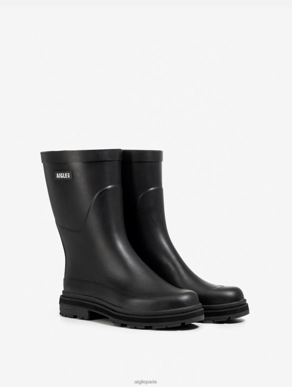 femmes noir Aigle botte de pluie hybride à la cheville pour un style imbattable bottes 2F486524