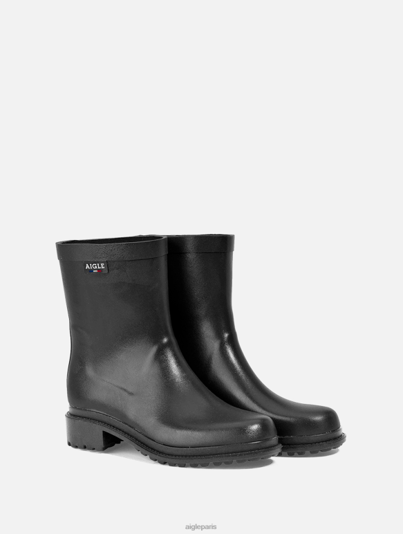 femmes noir Aigle botte de pluie urbaine à la cheville fabriquée en france bottes 2F486511