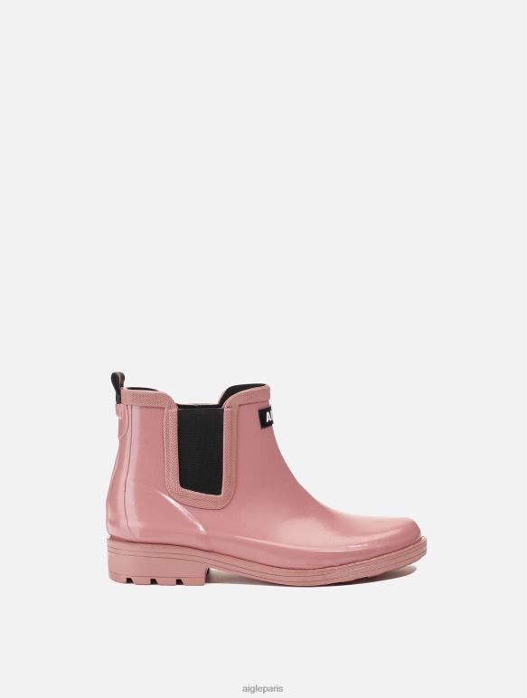 femmes rose brumeuse Aigle botte de pluie d'inspiration équestre bottes 2F486521