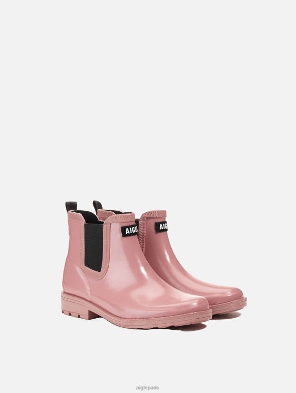 femmes rose brumeuse Aigle botte de pluie d'inspiration équestre bottes 2F486521
