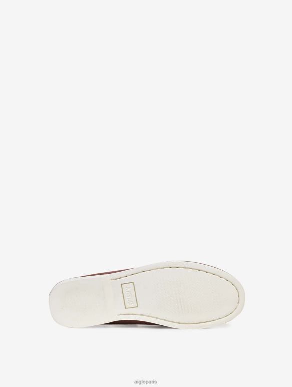 femmes bois de rose foncé Aigle mocassin classique en cuir nubuck chaussures 2F486647