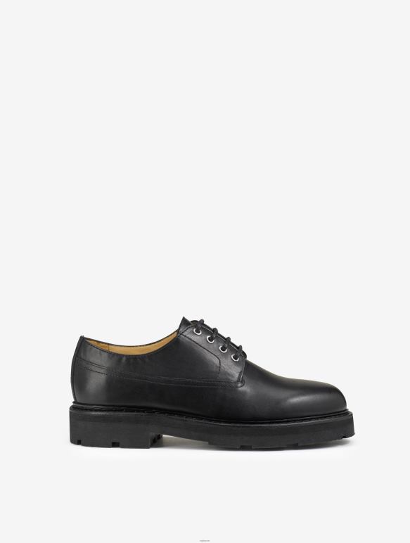 femmes noir Aigle la derby en cuir cousu norvégien chaussures 2F486551