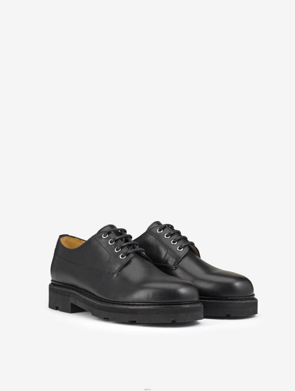 femmes noir Aigle la derby en cuir cousu norvégien chaussures 2F486551