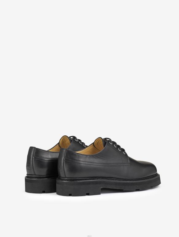 femmes noir Aigle la derby en cuir cousu norvégien chaussures 2F486551