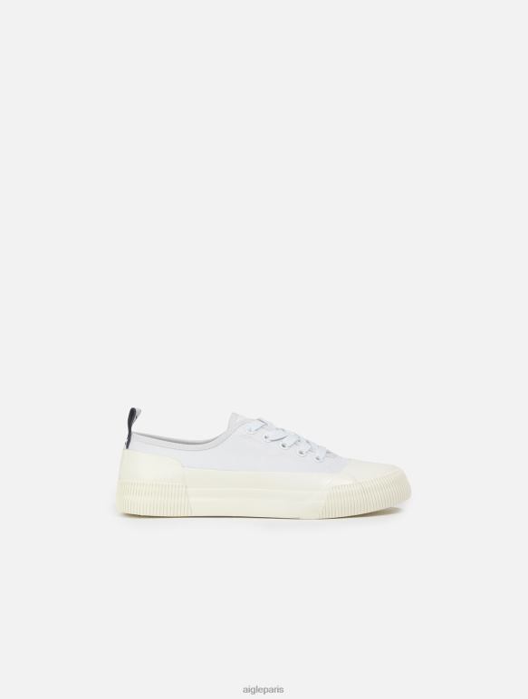 femmes blanc Aigle la sneaker éco-responsable en toile et caoutchouc chaussures 2F486638