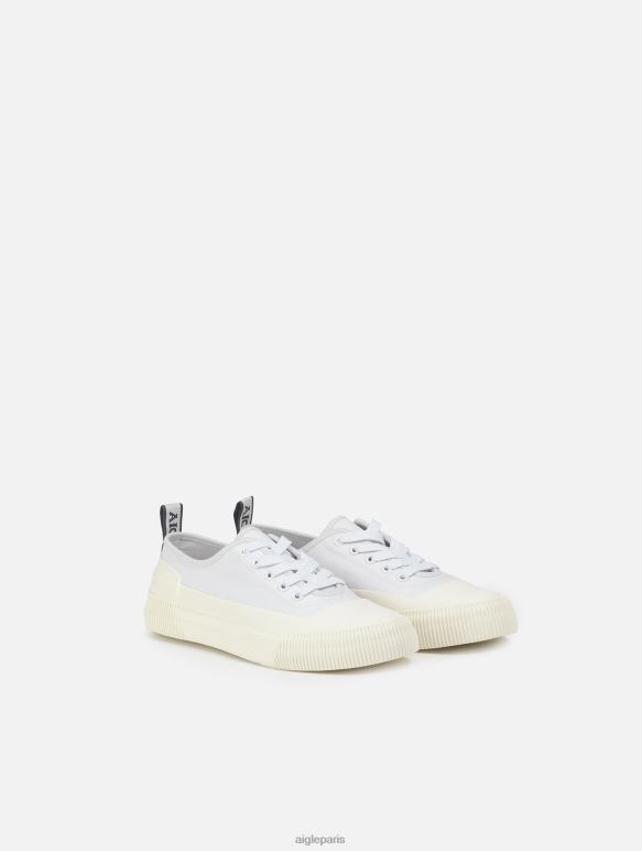 femmes blanc Aigle la sneaker éco-responsable en toile et caoutchouc chaussures 2F486638