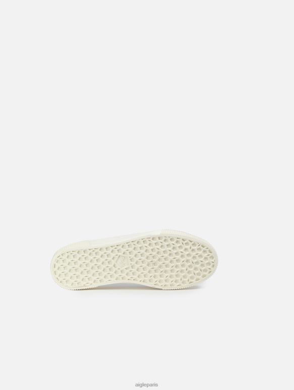femmes blanc Aigle la sneaker éco-responsable en toile et caoutchouc chaussures 2F486638