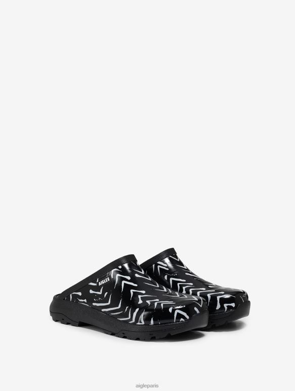 femmes chevron Aigle version imprimée du sabot authentique chaussures 2F486634