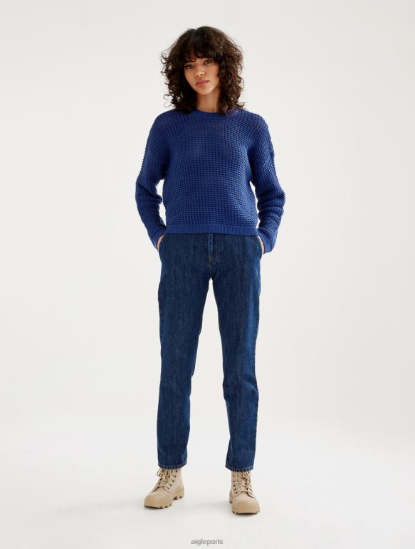 femmes encrebleu Aigle pull à manches longues en maille décorative vêtements 2F486541