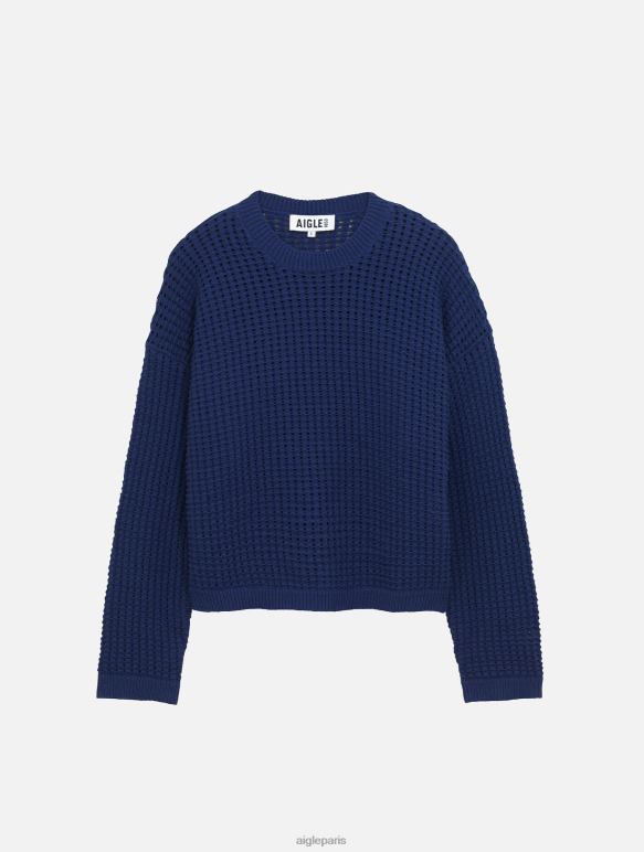 femmes encrebleu Aigle pull à manches longues en maille décorative vêtements 2F486541