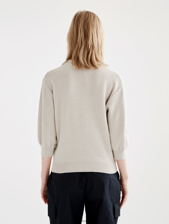 femmes martre Aigle pull à manches courtes avec maille décorative vêtements 2F486458