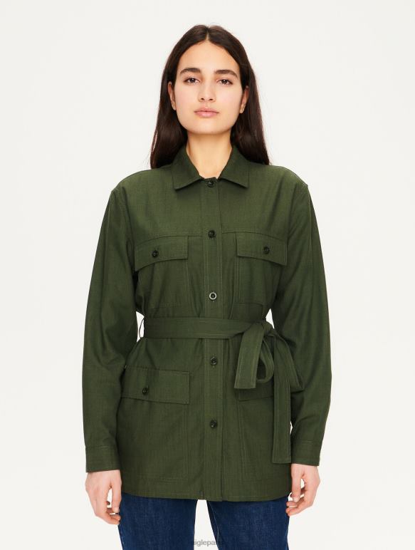 femmes avocat Aigle surchemise en coton et tencel vêtements 2F486657