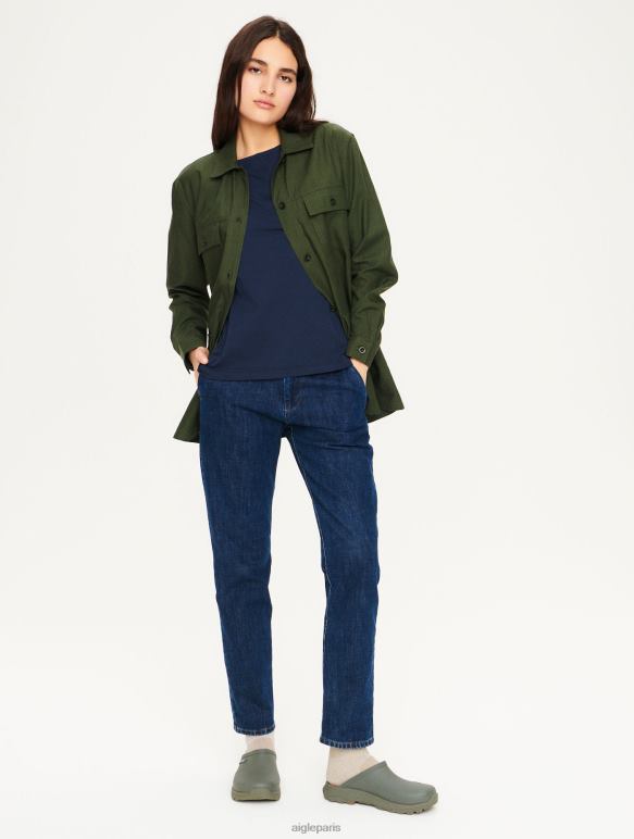 femmes avocat Aigle surchemise en coton et tencel vêtements 2F486657