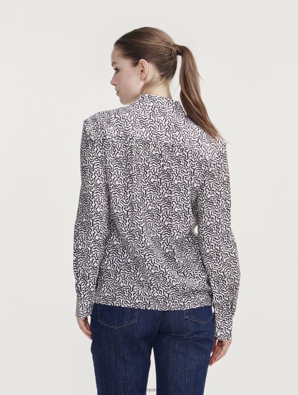 femmes lait pr Aigle chemise à manches longues froncée aux épaules vêtements 2F486550