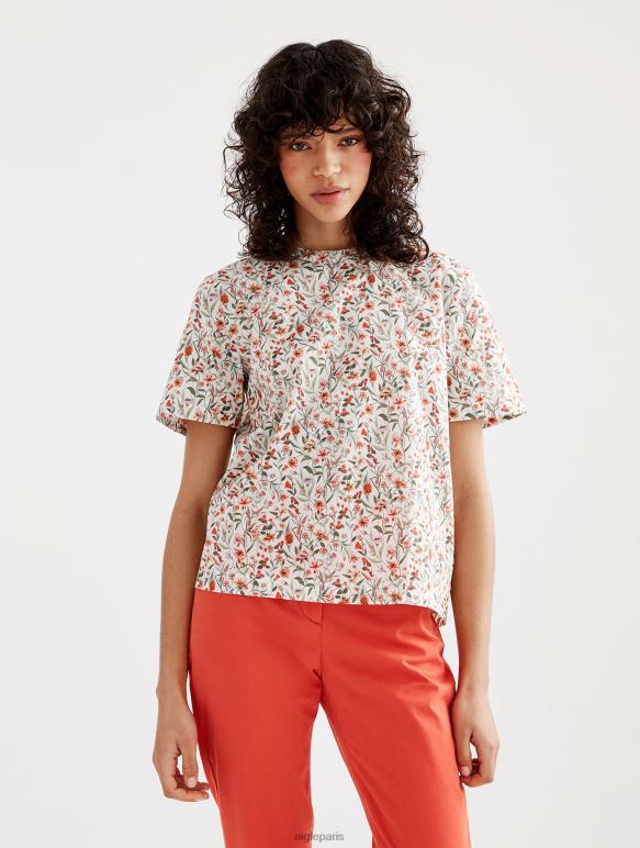 femmes lait pr Aigle chemisier liberty london à manches courtes vêtements 2F486572