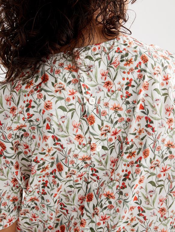femmes lait pr Aigle chemisier liberty london à manches courtes vêtements 2F486572