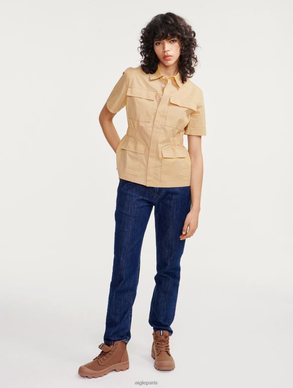 femmes osier Aigle veste saharienne à manches courtes vêtements 2F486442