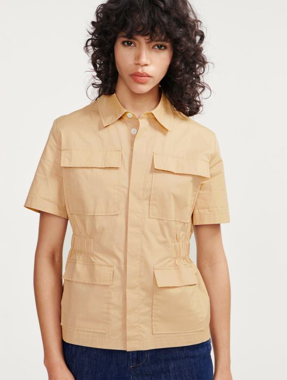 femmes osier Aigle veste saharienne à manches courtes vêtements 2F486442