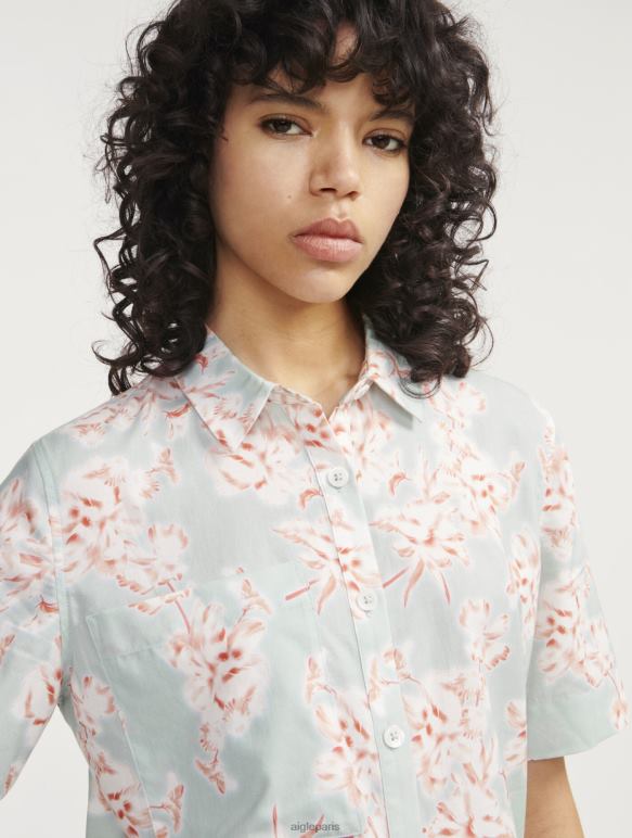femmes réséda pr Aigle chemise ample à manches courtes vêtements 2F486492