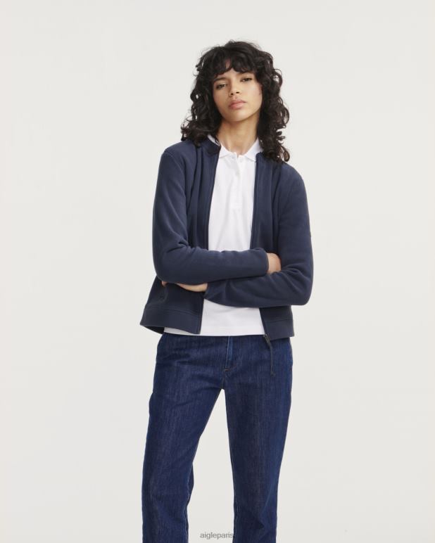 femmes Empire Aigle polaire zippée à col rond vêtements 2F486710