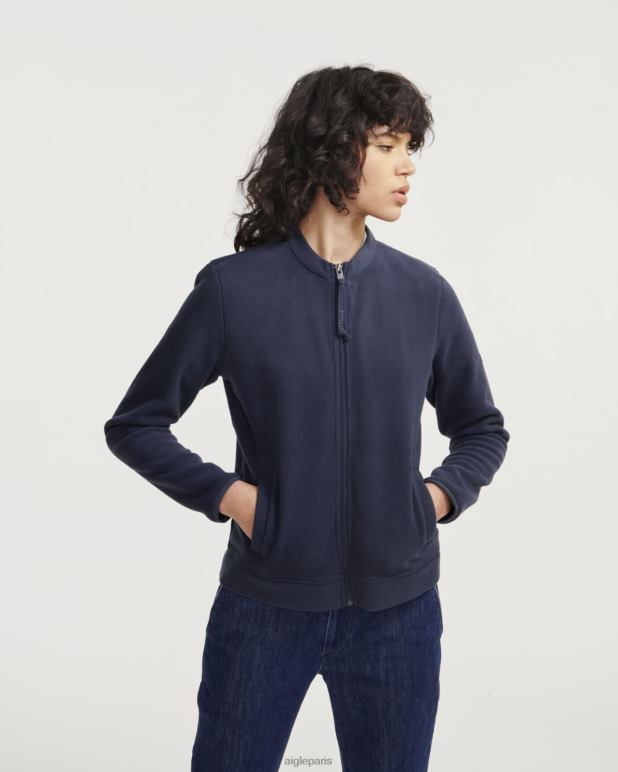 femmes Empire Aigle polaire zippée à col rond vêtements 2F486710