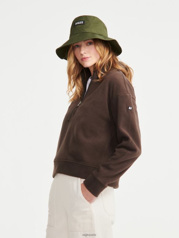 femmes cacao Aigle polaire à col zippé vêtements 2F486585