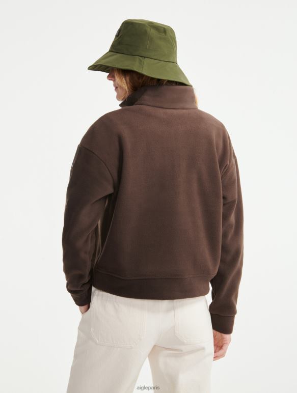 femmes cacao Aigle polaire à col zippé vêtements 2F486585