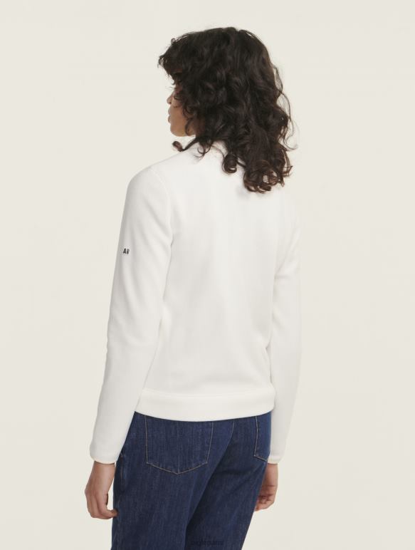 femmes lait Aigle polaire zippée à col rond vêtements 2F486591