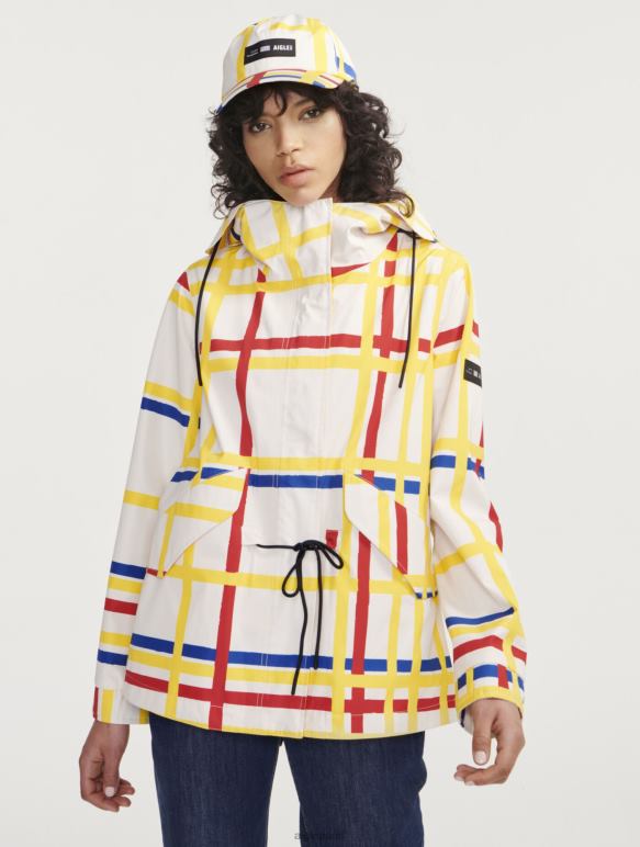 femmes Mondrian Aigle x Centre Pompidou queue de poisson courte à capuche mtd vêtements 2F486503