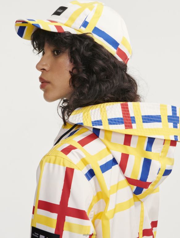 femmes Mondrian Aigle x Centre Pompidou queue de poisson courte à capuche mtd vêtements 2F486503