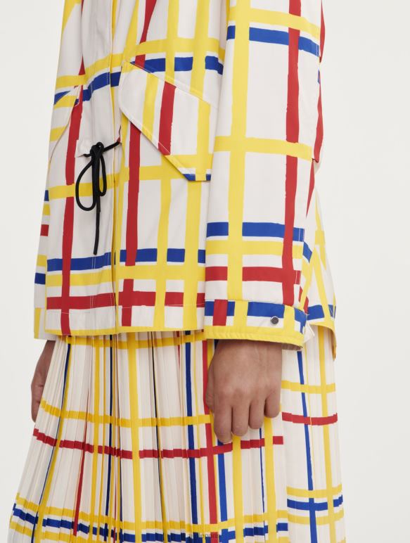 femmes Mondrian Aigle x Centre Pompidou queue de poisson courte à capuche mtd vêtements 2F486503