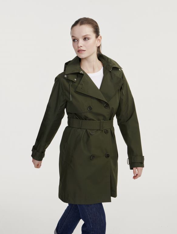 femmes avocat Aigle trench-coat court en gore-tex à capuche amovible vêtements 2F486457