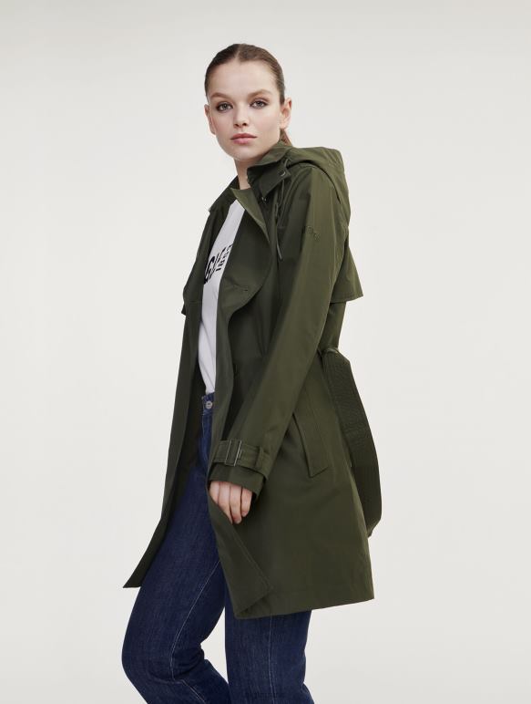femmes avocat Aigle trench-coat court en gore-tex à capuche amovible vêtements 2F486457