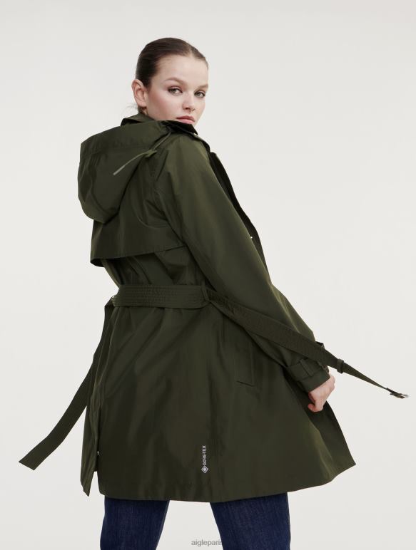 femmes avocat Aigle trench-coat court en gore-tex à capuche amovible vêtements 2F486457