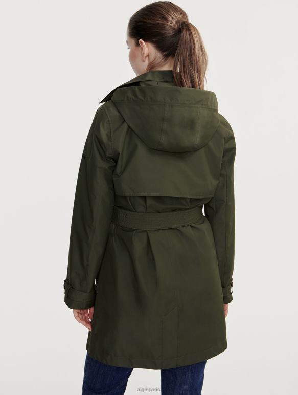 femmes avocat Aigle trench-coat court en gore-tex à capuche amovible vêtements 2F486457