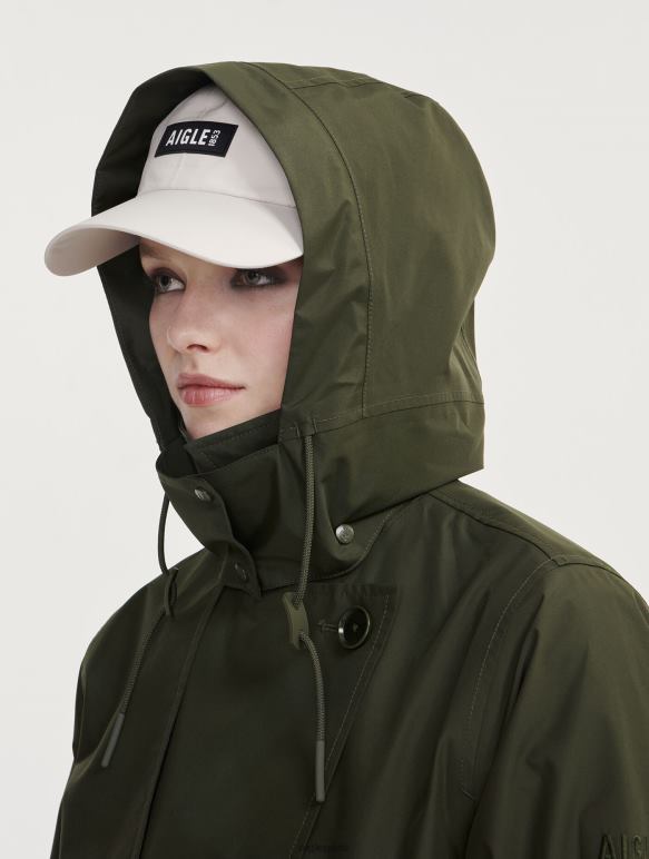 femmes avocat Aigle trench-coat court en gore-tex à capuche amovible vêtements 2F486457