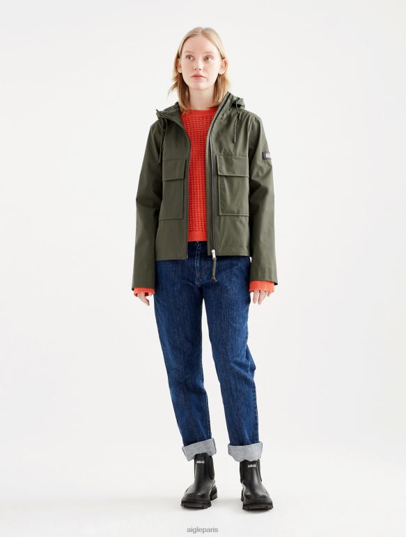 femmes avocat Aigle veste gore-tex courte à capuche vêtements 2F486476