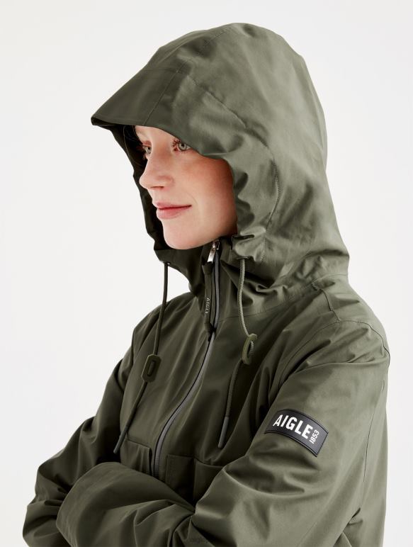 femmes avocat Aigle veste gore-tex courte à capuche vêtements 2F486476