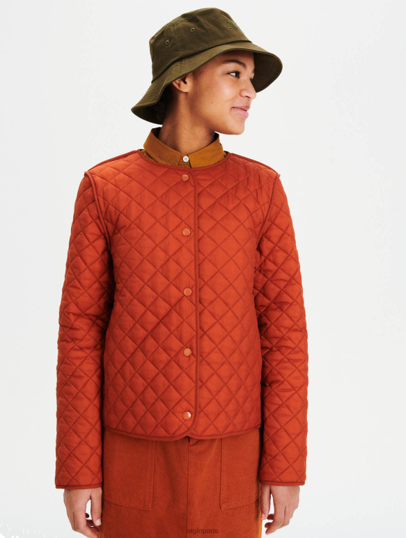 femmes brun doré Aigle veste courte matelassée légère vêtements 2F486680