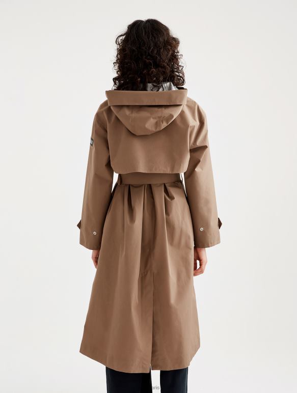 femmes cappuccino Aigle trench long en gore-tex paclite vêtements 2F486431